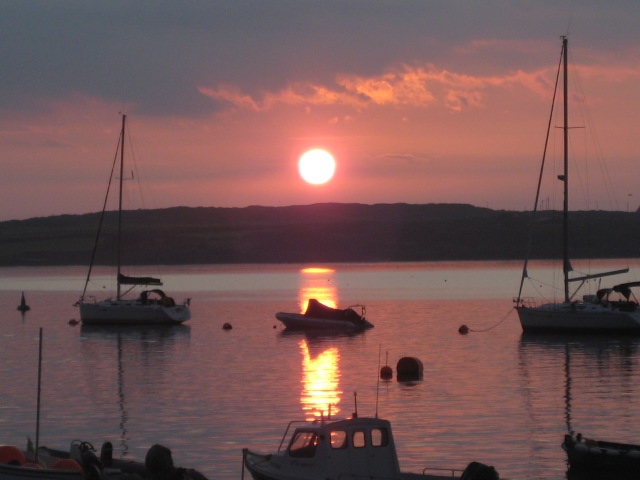 Baltimore sunset taken from Cape Clear Island Ferry Cailn ir