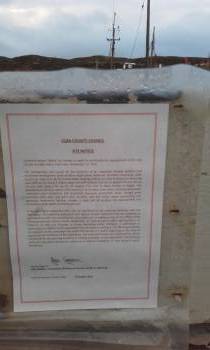 Planning notice Cape Clear Pier