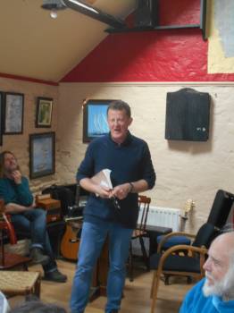 Diarmuid launching chuks book on Cape Clear